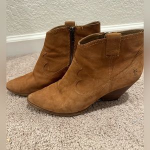 Frye Suede Leather Ankle Boots